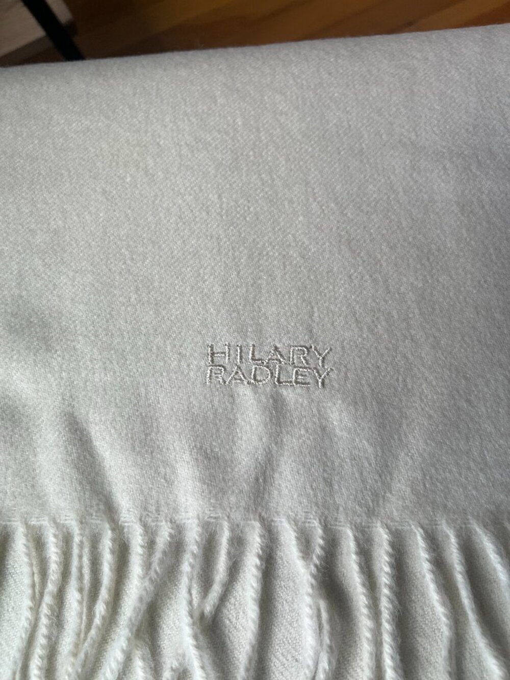 Hilary Radley 100% Baby Alpaca Ivory Scarf Made in Peru